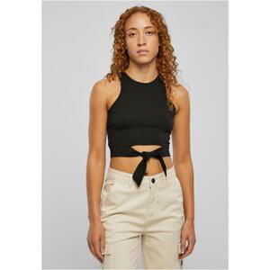 Women's Cropped Knot Top Black