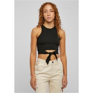 Women's Cropped Knot Top Black