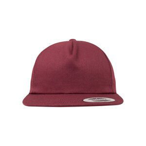 Unstructured 5-panel snapback chestnut brown