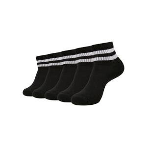 Half Cuff Logo Sports Socks 5 Pack Black