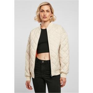 Women's Oversized Diamond Quilted Bomber Jacket Softseagrass