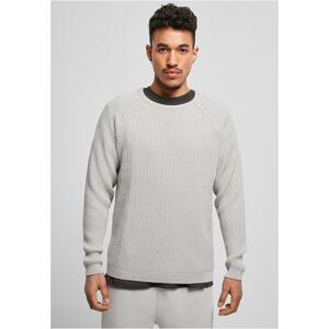 Ribbed raglan sweater light asphalt