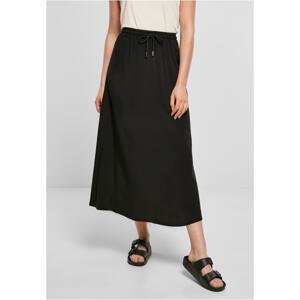 Women's viscose midi skirt black