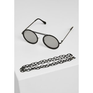 104 Chain sunglasses silver mirror/black