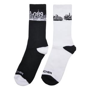 Major City 089 Socks 2-Pack Black/White