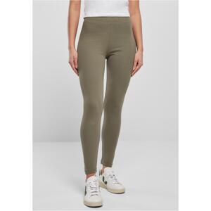 Women's High-Waisted Jersey Leggings - Olive