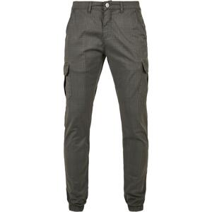 AOP Glencheck Cargo Jog Pants Dark Grey