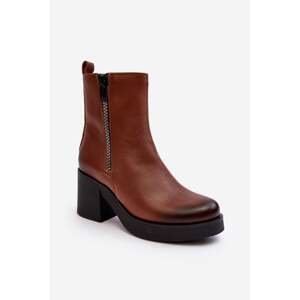 Lemar Littosa Leather ankle boots Lemar Littosa with massive heel with zippers