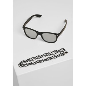 Likoma Mirror With Chain Sunglasses Black/Silver