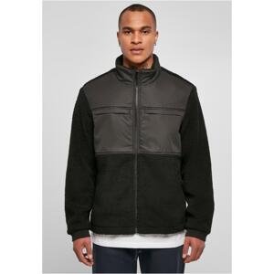 Sherpa patched jacket black