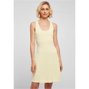 Women's modal short dress with back trousers, soft yellow