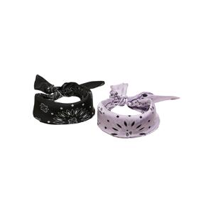 Satin scarf 2-pack black/lilac