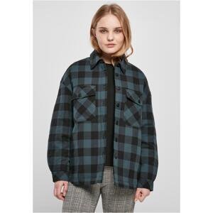 Women's flannel padded jasper/black overshirt