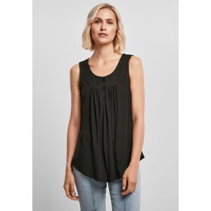 Women's viscose top with buttons in black