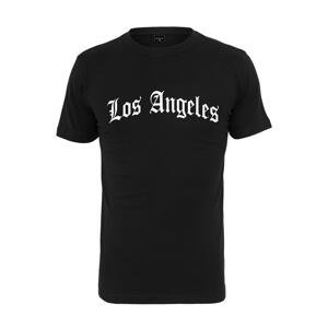 Black T-shirt with Los Angeles written on it
