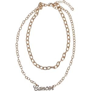 Diamond Zodiac Golden Necklace Cancer