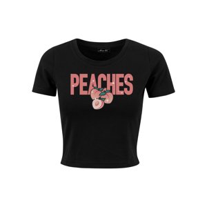 Peaches Cropped Tee Black