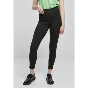 Women's leggings with lace trim black