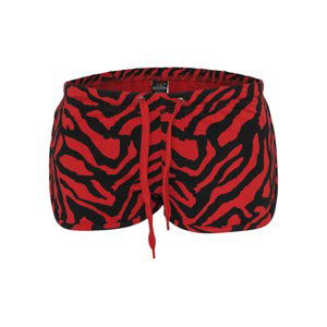 Women's panties Zebra Hotpants red/bl