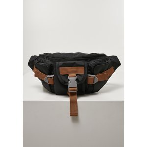Recycled ripstop hiking shoulder bag black