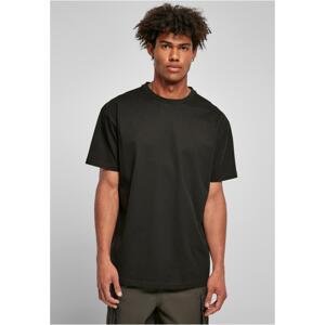 Recycled T-shirt with curved shoulder black