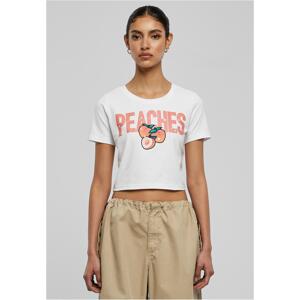 Peaches Cropped Tee White