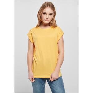 Women's T-shirt with extended shoulder dimyellow