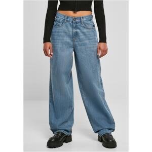 Women's High Waist Jeans 90's Wide Leg Denim Pants - Blue