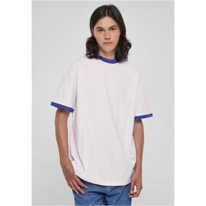 Oversized Ringer T-shirt white/royal