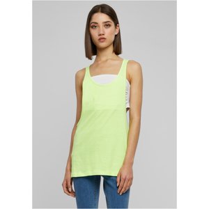 Women's loose neon tank top neonyellow