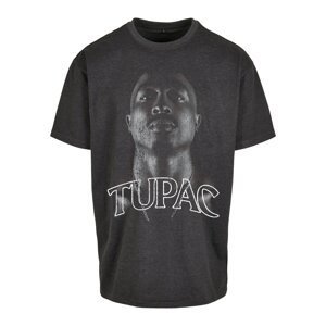 Tupac Up Oversize Tee Charcoal