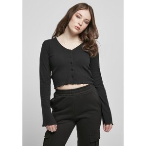 Women's cropped sweater - black