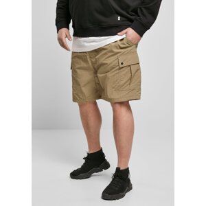 Nylon Khaki Cargo Shorts