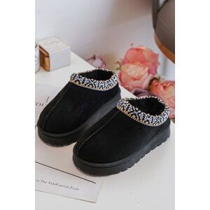 Children's Insulated Slippers Black Olivane