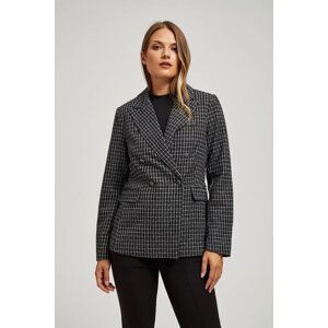 Double-breasted blazer with decorative buttons