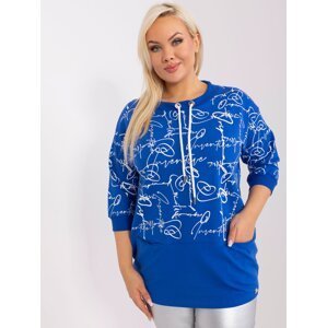 Women's cobalt plus size blouse with pockets