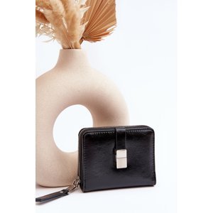 Women's patent leather wallet Black Zalirna