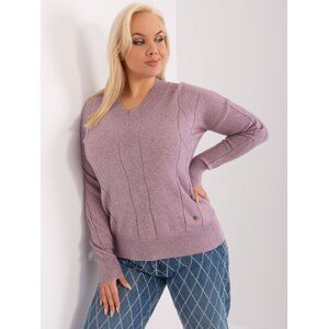 Purple sweater made of viscose larger size melange