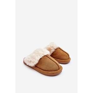 Children's slippers with fur Camel Befana