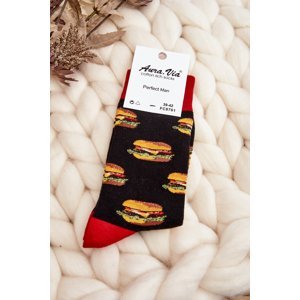 Men's Hamburger Socks Black