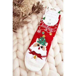 Women's Christmas Socks with Red Kitten