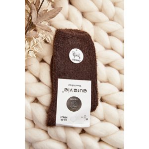 Warm Smooth Women's Alpaca Socks Brown