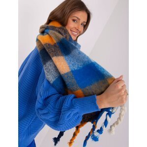 Women's scarf with a colourful check pattern