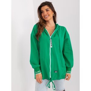 Green long hoodie