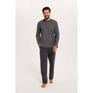 Balmer Men's Long Sleeves, Long Legs - Print/Graphite