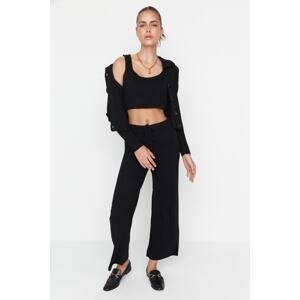 Trendyol Black Button Detailed Blouse-cardigan-Pants 3-pack Sweater Set