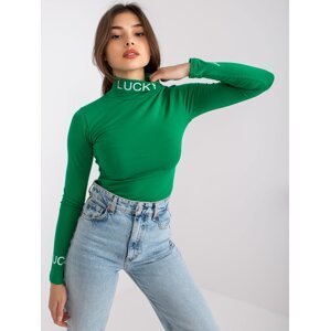 Green fitted blouse with Yarina lettering