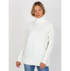 White simple turtleneck in loose cut RUE PARIS