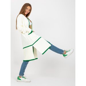 Ecru-green oversize cardigan with pockets RUE PARIS