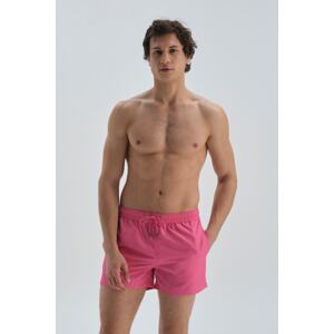 Dagi Pink Micro Plain Short Beach Shorts